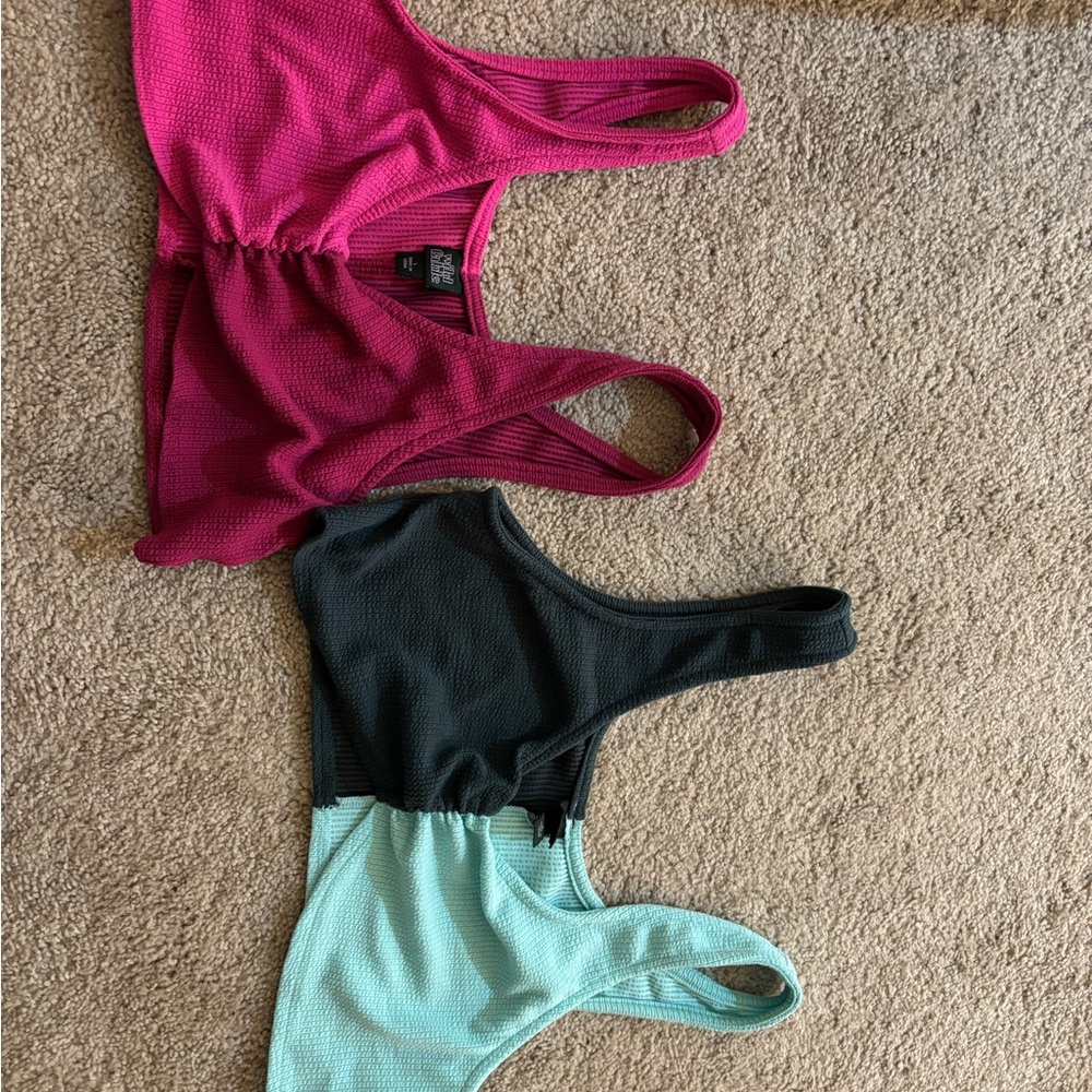 Wild Fable Pink and Black Crop Tops